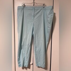 Talbots Light Blue Perfect Crop Pants - 23.5” Inseam